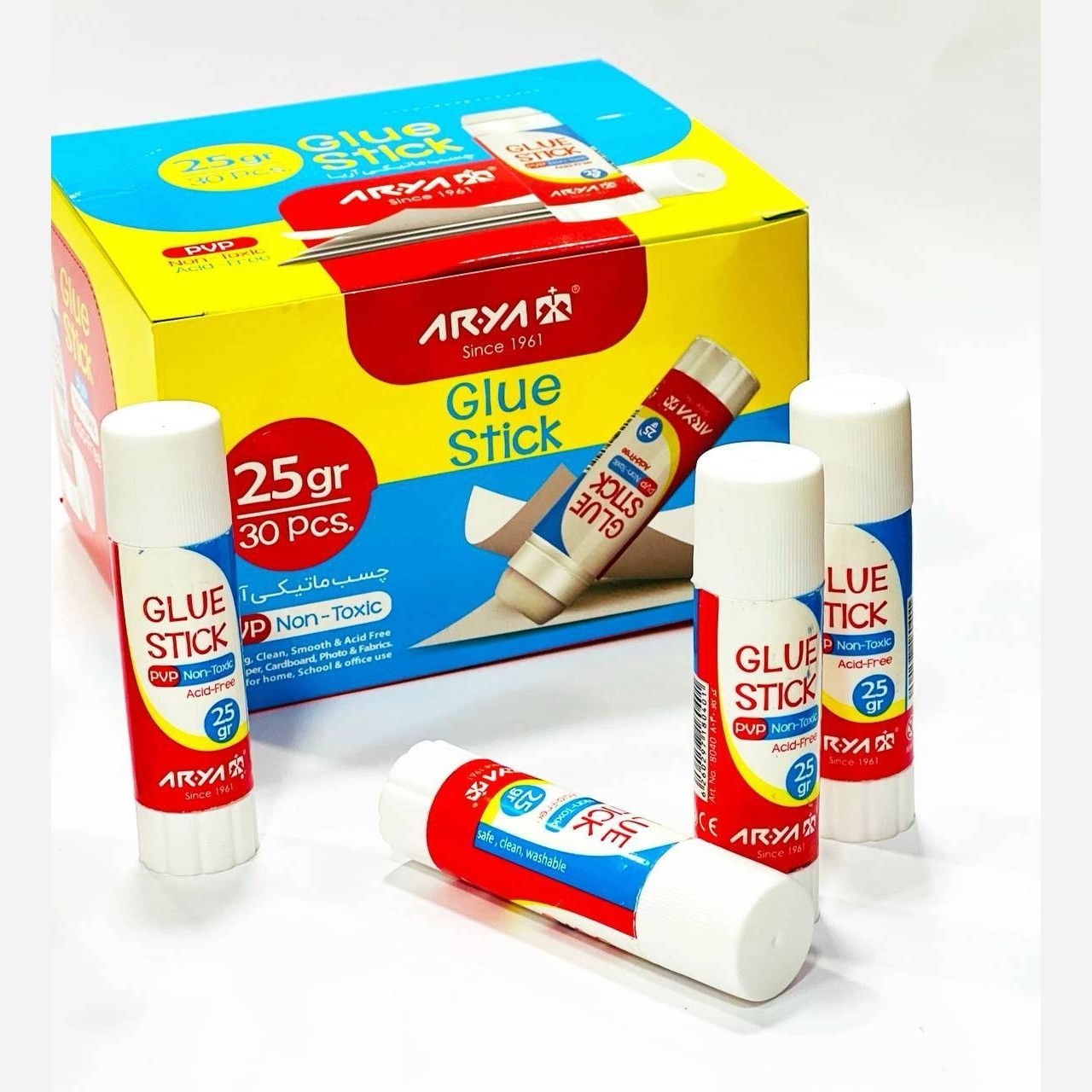 چسب ماتیکی 25 گرم آریا 2 عددی
