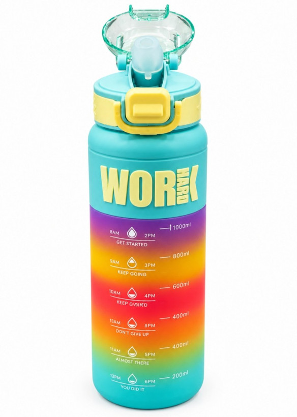 قمقمه نی دار 1000 میلی لیتر ( 1000ml ) رنگ آبی